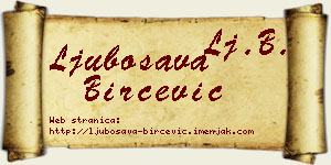 Ljubosava Birčević vizit kartica
